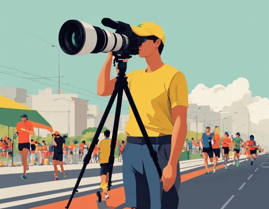 Dalle Mini Generator, Sky, Tripod, Shorts, Track And Field Athletics, Camera Lens