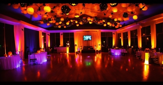 Decoration, Light, Purple, Entertainment, Magenta, Hall