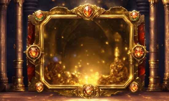 Download Wallpaper Video Pc, Gold, Rectangle, Metal, Art, Symmetry