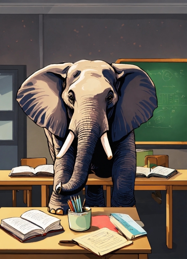 Elephant, Elephants And Mammoths, Working Animal, Organism, Book, African Elephant