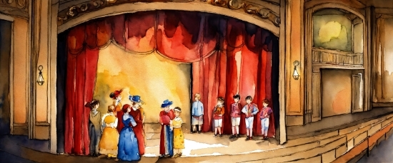 Entertainment, Curtain, Art, Theater Curtain, Performing Arts, Painting