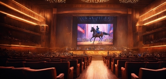 Entertainment, Horse, Performing Arts, Music Venue, Projection Screen, Event