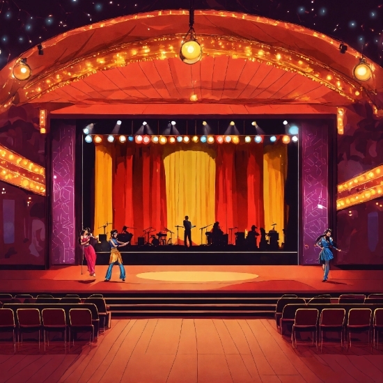 Entertainment, Theater Curtain, Decoration, Architecture, Building, Performing Arts