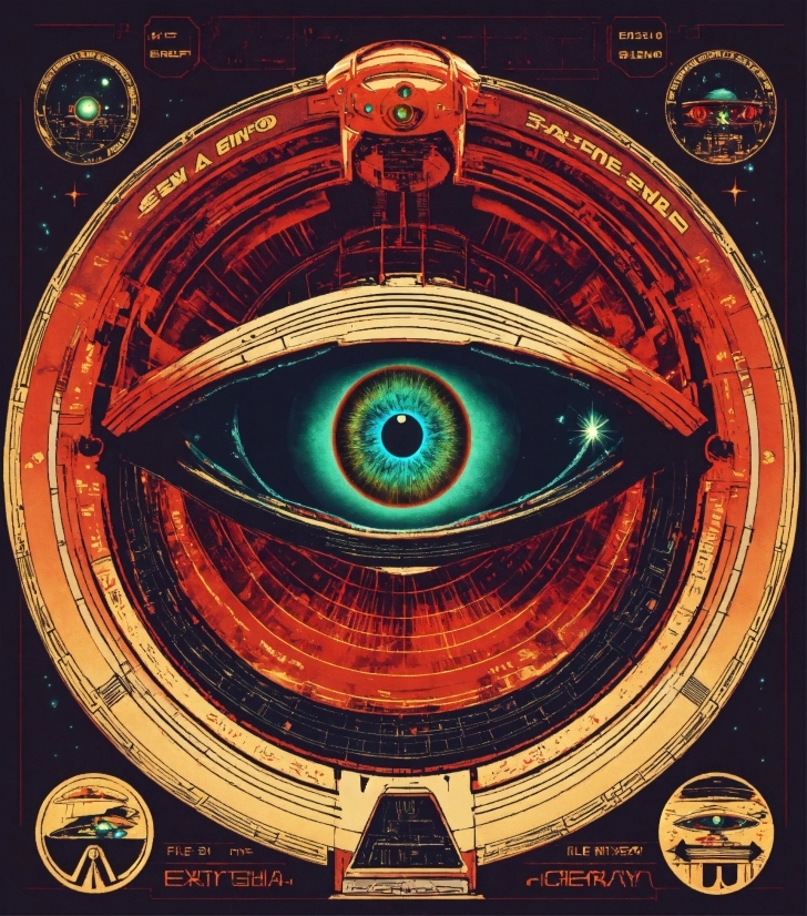 Eye, Font, Circle, Art, Symmetry, Space