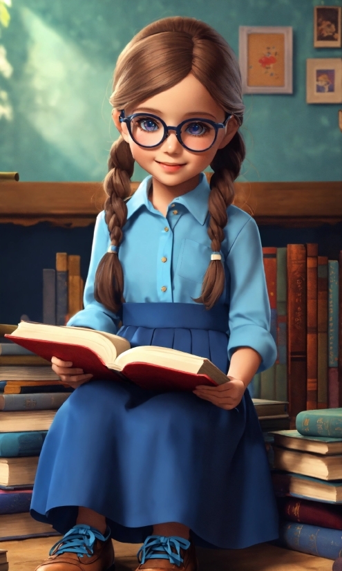 Face, Glasses, Chin, Hairstyle, School Uniform, Vision Care