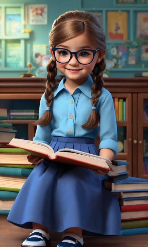 Face, Smile, Glasses, Hairstyle, School Uniform, Vision Care