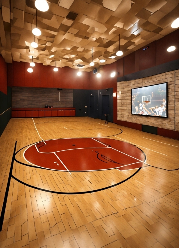 Field House, Wood, Flooring, Floor, Basketball Court, Basketball
