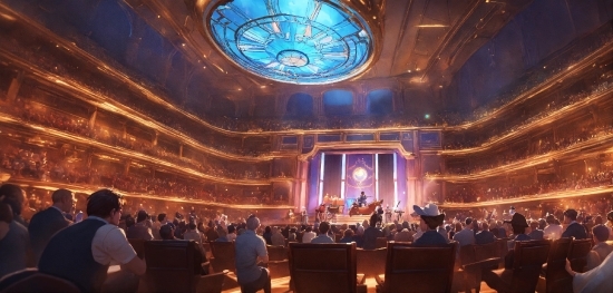 Free Ai Generated Videos, Building, Interior Design, Entertainment, Hall, Curtain