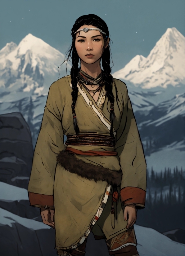 Free Online Graphic Design Tool, Sky, Snow, Mountain, Sleeve, Art