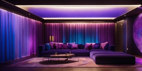 Furniture, Couch, Purple, Decoration, Interior Design, Comfort