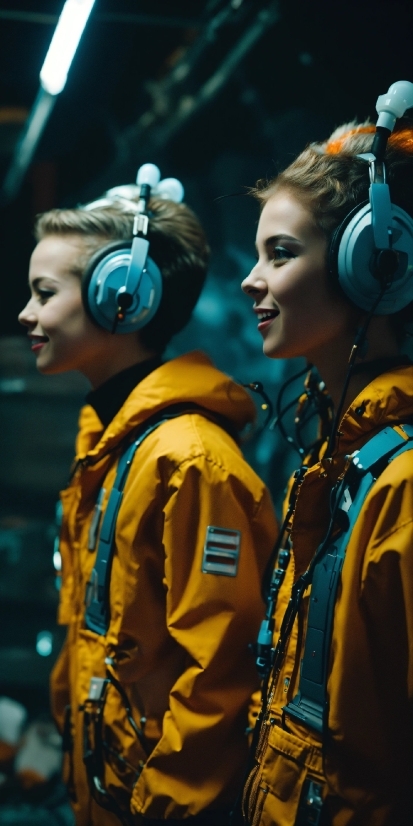 Google Ai Generated Images, Hearing, Hairstyle, Smile, Entertainment, Audio Equipment