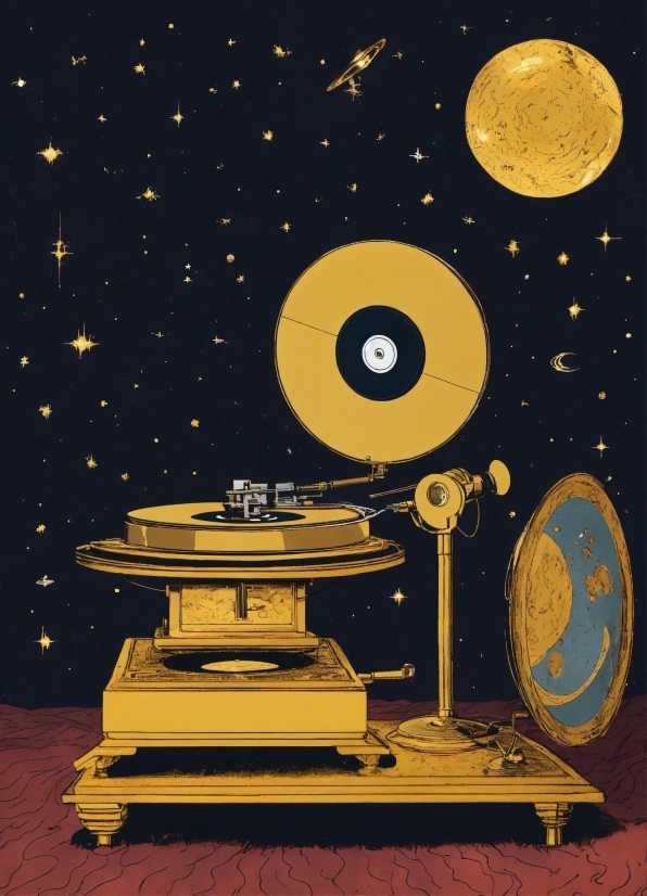 Gramophone Record, Astronomical Object, Art, Space, Font, Gas