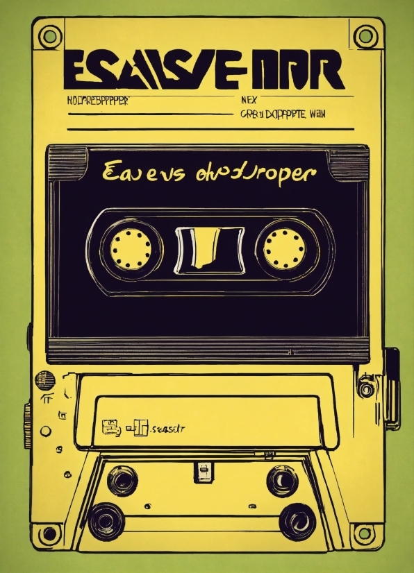 Graphic Png Free, Compact Cassette, Motor Vehicle, Yellow, Mode Of Transport, Font