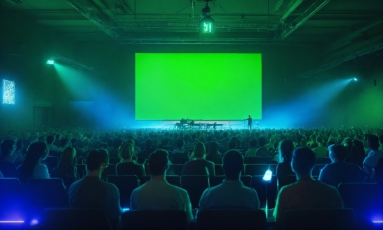 Green, Concert, Entertainment, Performing Arts, Projection Screen, Stage