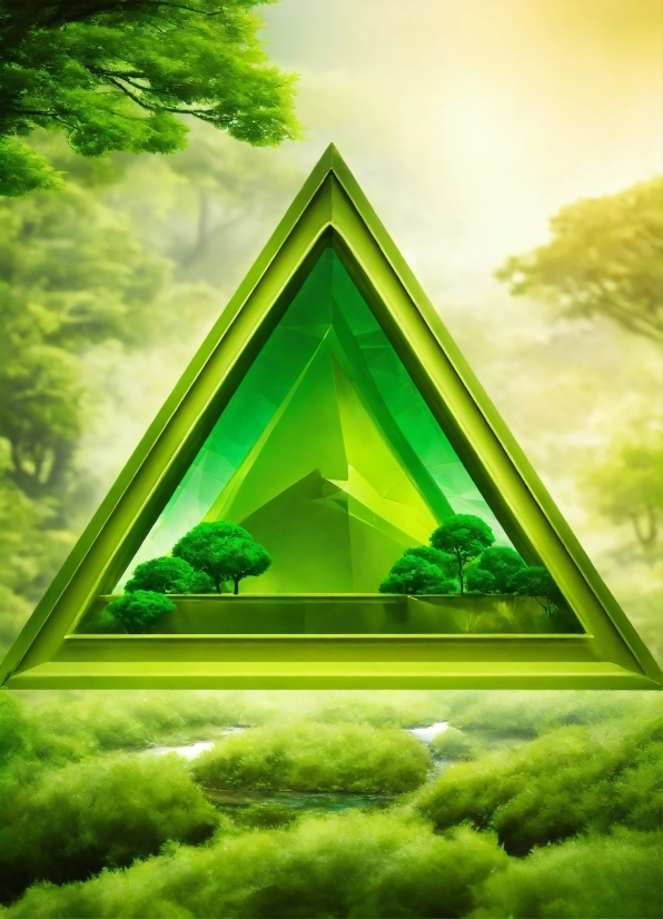 Green, Ecoregion, Natural Environment, Triangle, Terrestrial Plant, Natural Landscape
