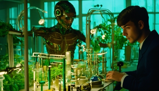 Green, Engineering, Science, Terrestrial Plant, Machine, Glass