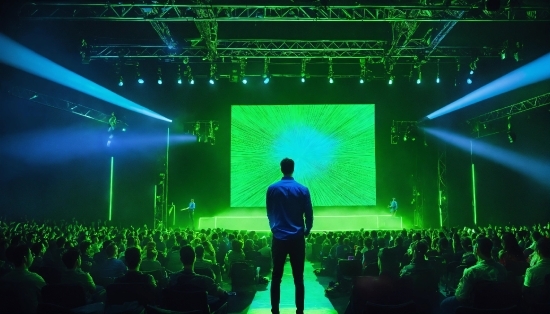 Green, Entertainment, Music, Performing Arts, Concert, Visual Effect Lighting