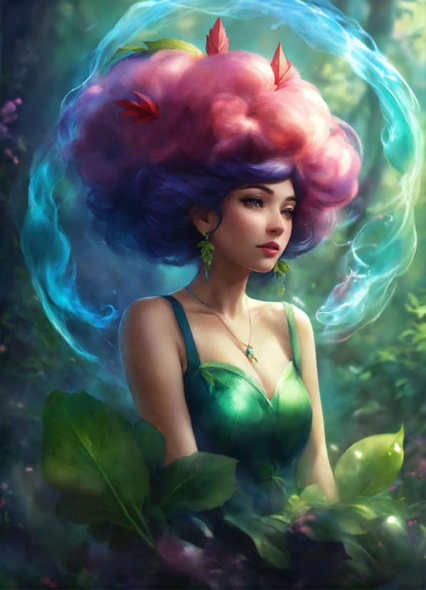 Hair, Head, Green, Mythical Creature, Eyelash, Flash Photography