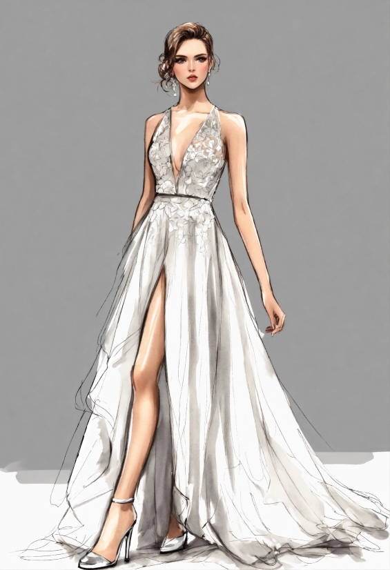 Hair, Outerwear, One-piece Garment, Leg, Dress, Bridal Party Dress