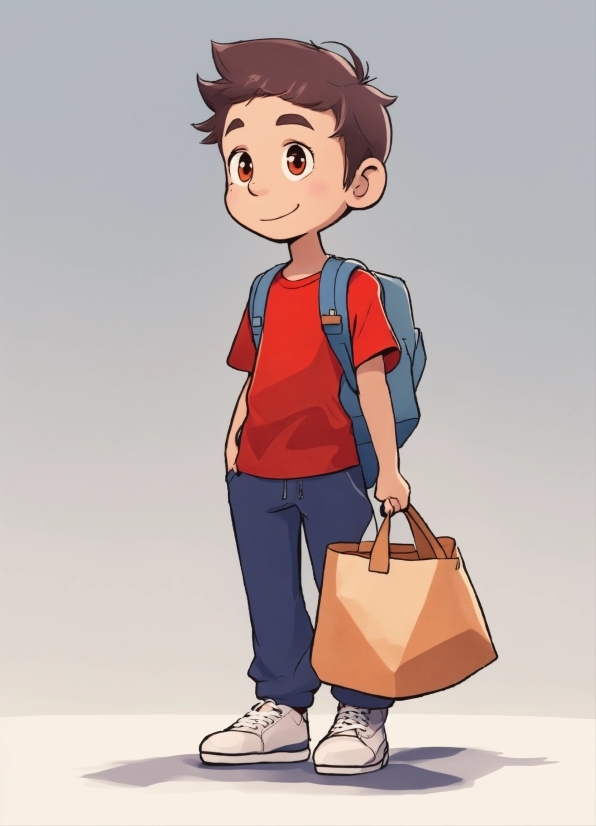 Hairstyle, Cartoon, Gesture, Art, Bag, Luggage And Bags