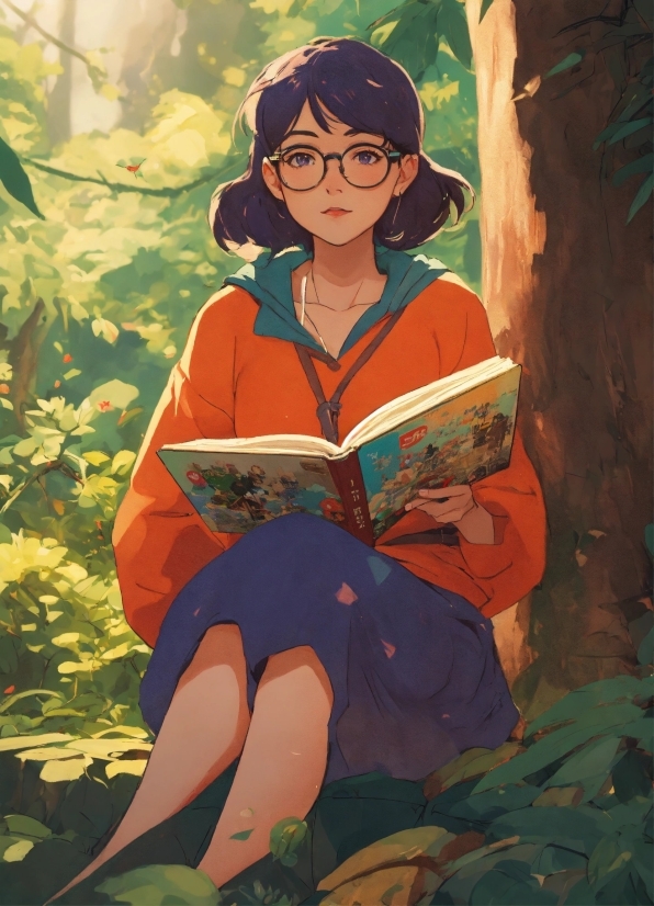 Hairstyle, Facial Expression, Art, People In Nature, Painting, Book