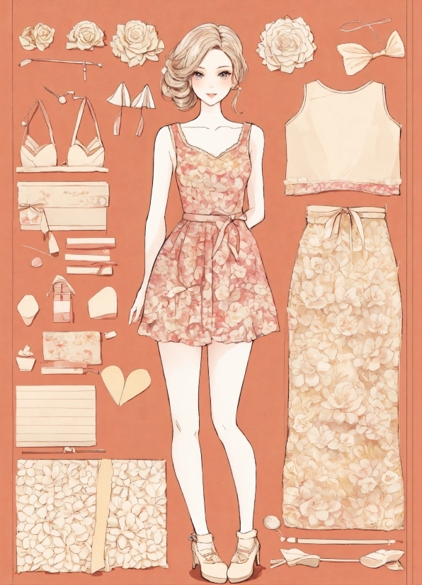 Hairstyle, One-piece Garment, Leg, Sleeve, Waist, Dress