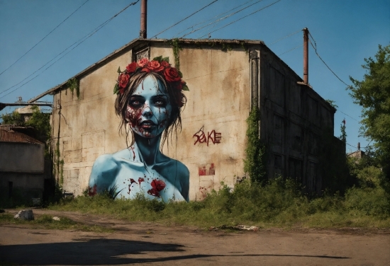 Hd Background Cb, Sky, Paint, Plant, Art, Graffiti