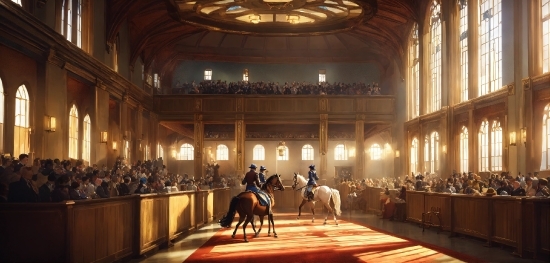 Horse, Light, Building, Hall, Entertainment, Horse Tack