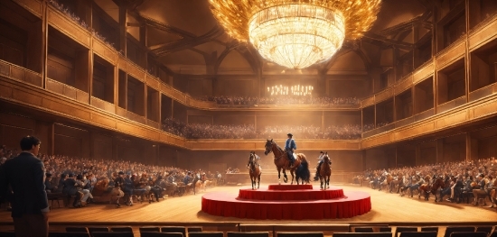 Horse, Light, Building, Lighting, Performing Arts, Entertainment