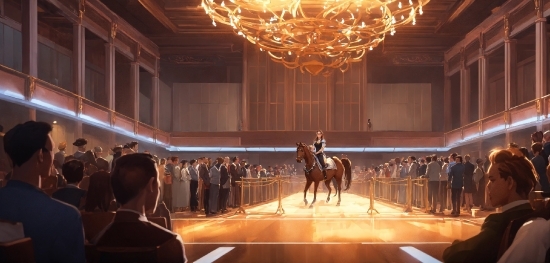 Horse, Light, Lighting, Entertainment, Performing Arts, Hall