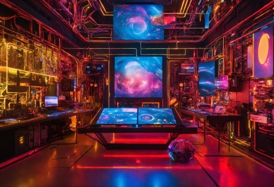 Imagine Ai Image Generator, Purple, Entertainment, Building, Visual Effect Lighting, Music Venue