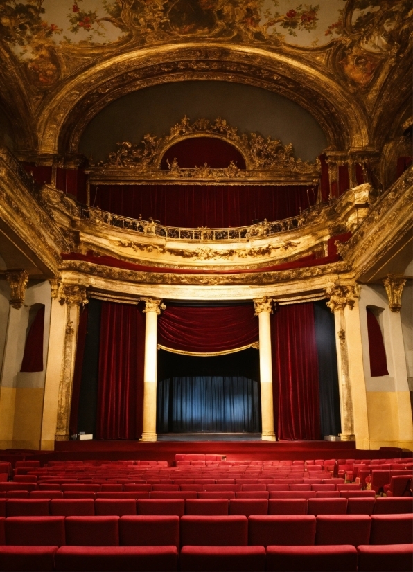 Interior Design, Building, Entertainment, Theater Curtain, Symmetry, Performing Arts