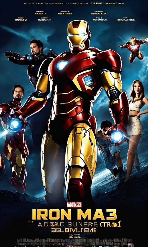 Iron Man, Poster, Cartoon, Action Film, Cg Artwork, Avengers