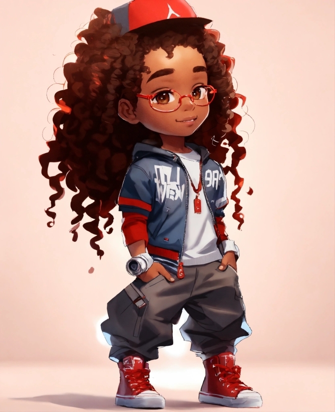 Jheri Curl, Sleeve, Red, Jersey, T-shirt, Fictional Character