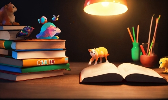 Light, Book, Lighting, Toy, Wood, Art