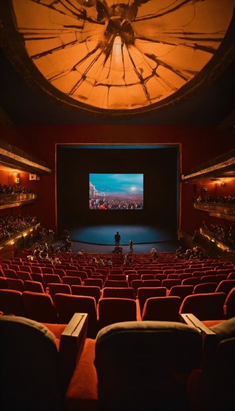 Light, Building, Architecture, Entertainment, Chair, Movie Theater
