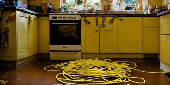 Light, Cabinetry, Yellow, Wood, Floor, Electrical Wiring