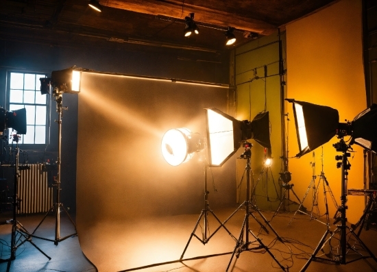 Light, Film Studio, Art, Entertainment, Electricity, Microphone Stand