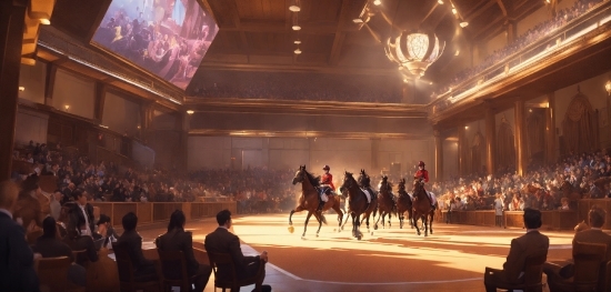 Light, Horse, Crowd, Entertainment, Event, Hall