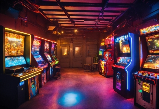 Light, Lighting, Video Game Arcade Cabinet, Entertainment, Building, Recreation