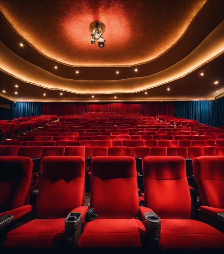 Light, Movie Theater, Interior Design, Entertainment, Chair, Red
