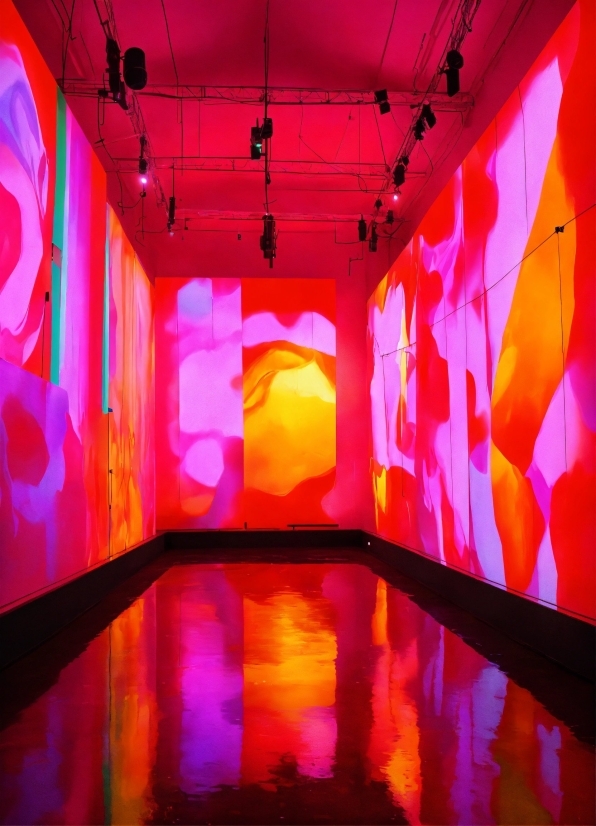 Light, Orange, Interior Design, Entertainment, Pink, Art