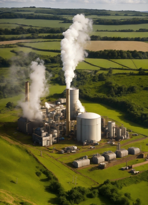 Madoka Wallpaper, Nature, Plant, Pollution, Grass, Power Station
