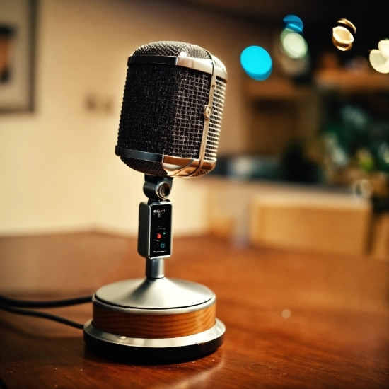 Microphone, Light, Wood, Microphone Stand, Audio Equipment, Gadget
