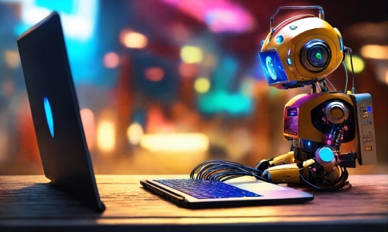 Movie About Ai Robot, Light, Computer, Purple, Lighting, Personal Computer