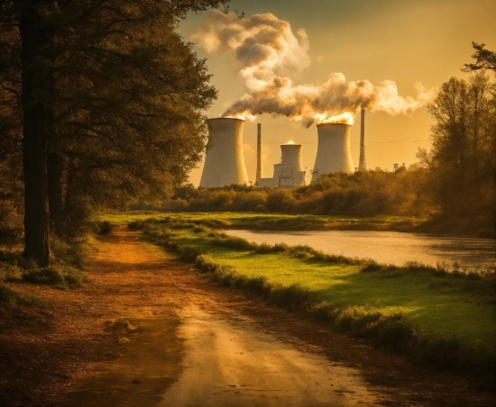 Music Wallpaper Hd, Nuclear Power Plant, Cooling Tower, Cloud, Sky, Plant