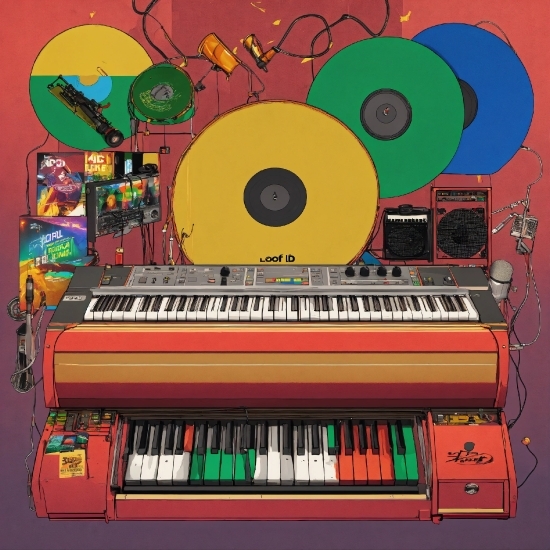 Musical Instrument, Keyboard, Piano, Musical Keyboard, Musical Instrument Accessory, Art