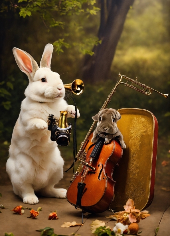 Musical Instrument, Rabbit, Violin Family, Plant, Rabbits And Hares, Hare