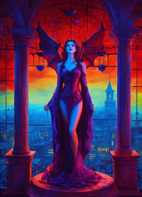 New Anime Wallpaper, Purple, Art, Cg Artwork, Landmark, Magenta