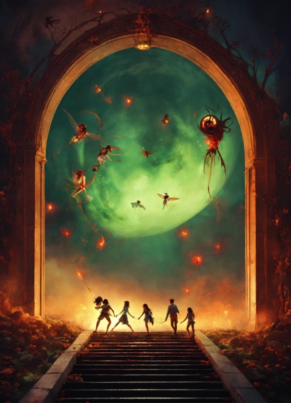 One Piece Zoro Wallpaper 4k, World, Building, Art, Tree, Landmark
